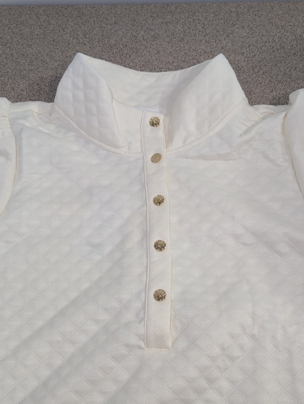 Mary Square Short Set, Madelyn, Top & Shorts, Quilted Cream, Loungewear, Size XL - Picture 4 of 15